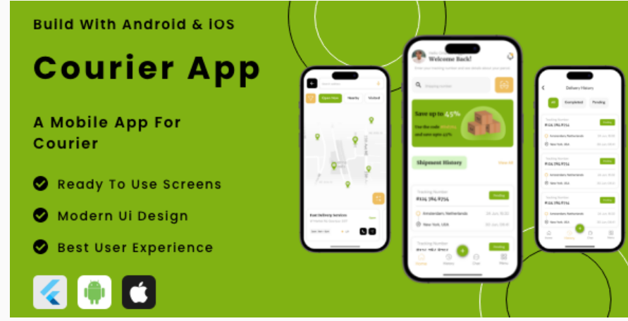 Courier App - Flutter Mobile App Template