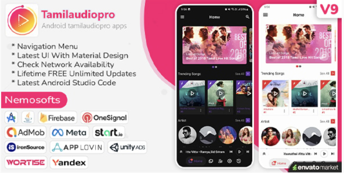 Tamilaudiopro - Online Music Streaming Apps - CodeMinta