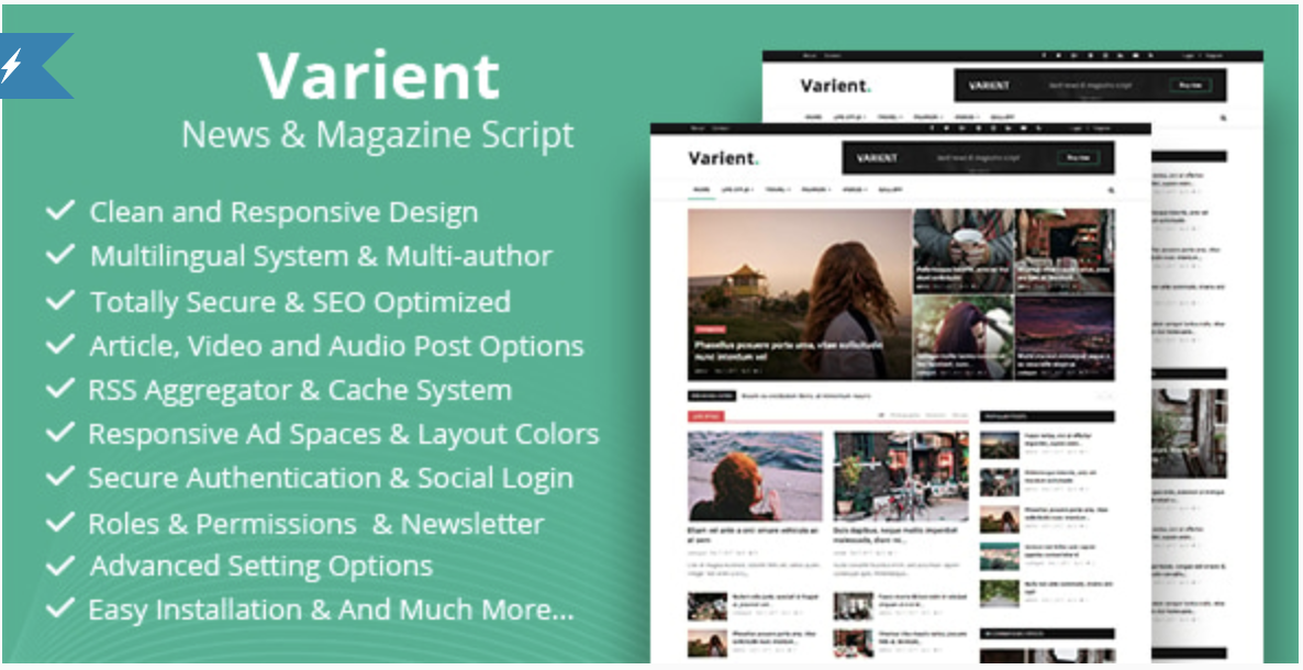 Varient - News & Magazine Script - CodeMinta