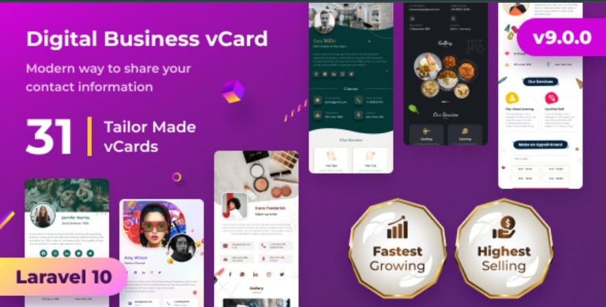 vCard SaaS - Business Card Builder SaaS - Laravel VCard Saas - NFC Card