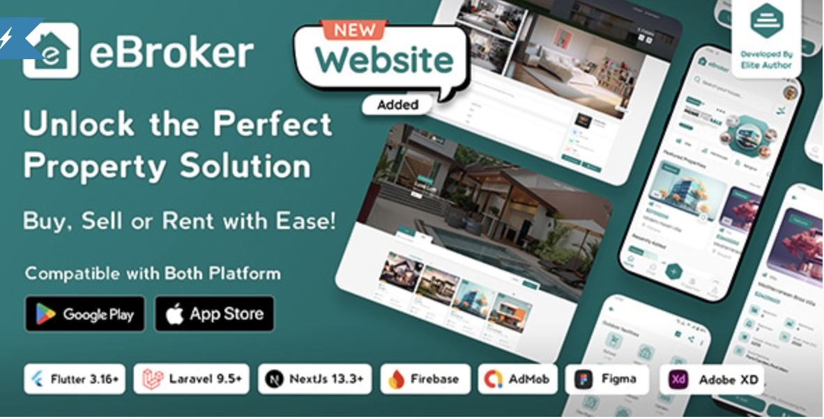 eBroker - Real Estate Property Buy-Rent-Sell Flutter app with Laravel Admin Panel | Web Version - CodeMinta