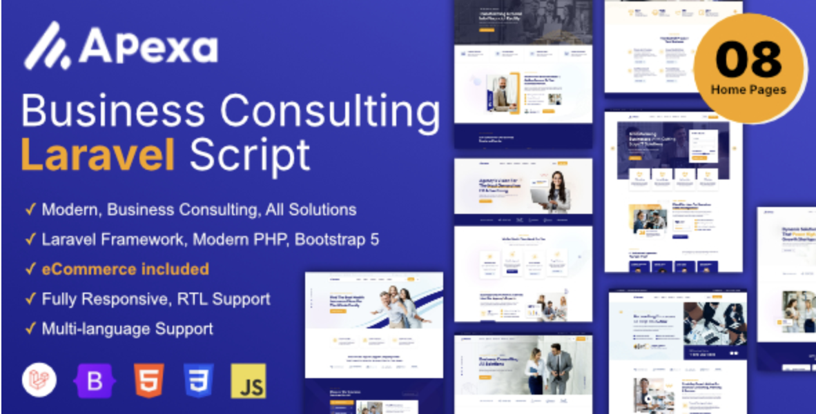 Apexa - Multi-Purpose Business Consulting Laravel Script - GPL